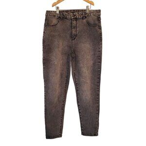 No Boundaries Black High Waist Acid Wash Jeans Women's Size 15